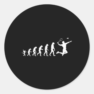 Adesivo Redondo Badminton Para A Evolução Humana