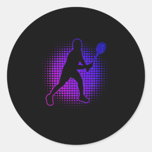 Adesivo Redondo Badminton Player Badminton Womens Shuttle