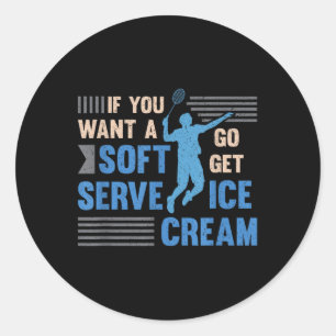 Adesivo Redondo Badminton Player Soft Serve Badminton