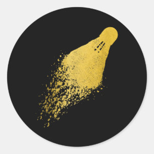 Adesivo Redondo Badminton Player Vintage Badminton