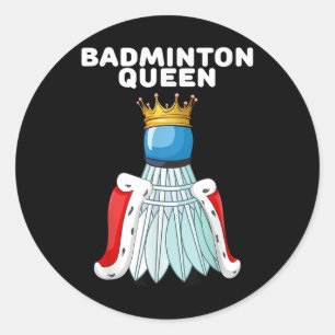 Adesivo Redondo Badminton Queen _ Womens Badminton Shirt _ Girls B