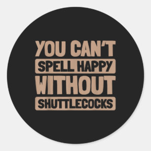 Adesivo Redondo Badminton Racquet - Desligamento da Equipe de Rack