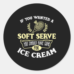 Adesivo Redondo Badminton Shirt Piada Soft Serve Quote Badminton P