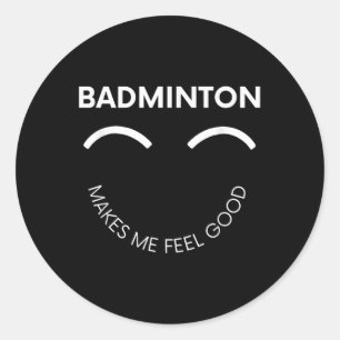 Adesivo Redondo Badminton Shuttle Court Racket Sport Se Sente Bem