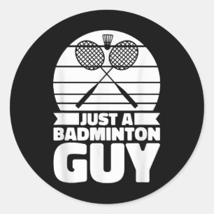 Adesivo Redondo Badminton Shuttle Court Racquet - Apenas Um Badmin