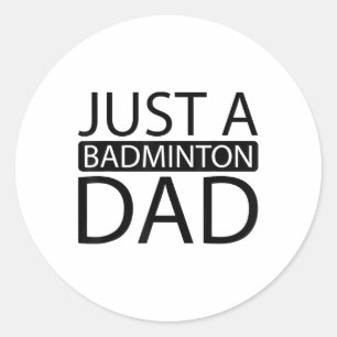 Adesivo Redondo Badminton Shuttle Racket - Apenas Um Badminto