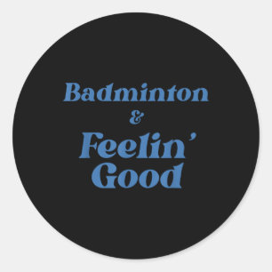 Adesivo Redondo Badminton Shuttle Smash Joyful Sports Spiri
