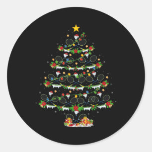 Adesivo Redondo Badminton Sports Lover Badminton Christma