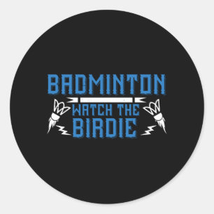 Adesivo Redondo Badminton - Veja o Birdie