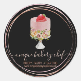 Adesivo Redondo Bagaço de morango-de-bolinho