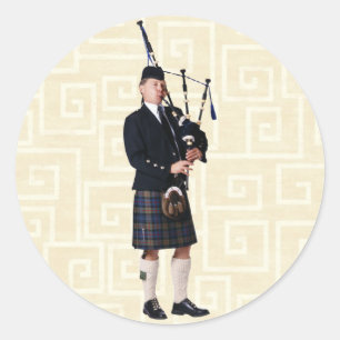 Adesivo Redondo Bagpipe Musical
