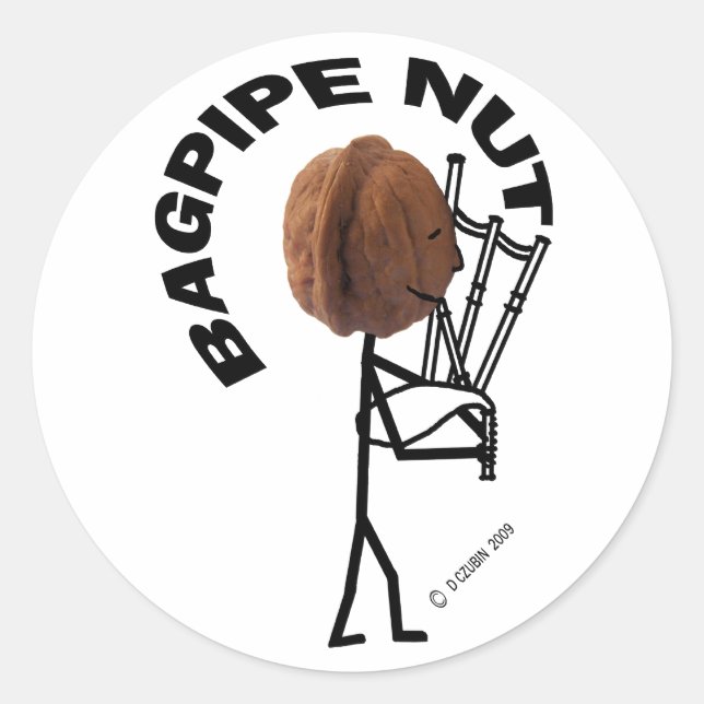 Adesivo Redondo Bagpipe Nut (Frente)