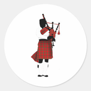 Adesivo Redondo Bagpipes escoceses