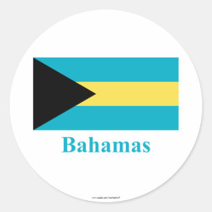 Adesivo Redondo Bahamas embandeiram com nome