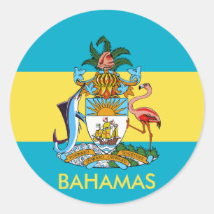Adesivo Redondo bahamas emblem