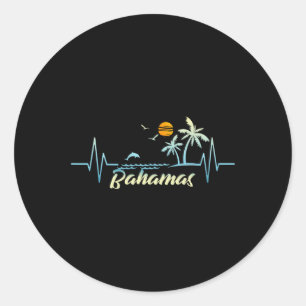 Adesivo Redondo Bahamas Ilhas Souvenir Spring Break Bahamas