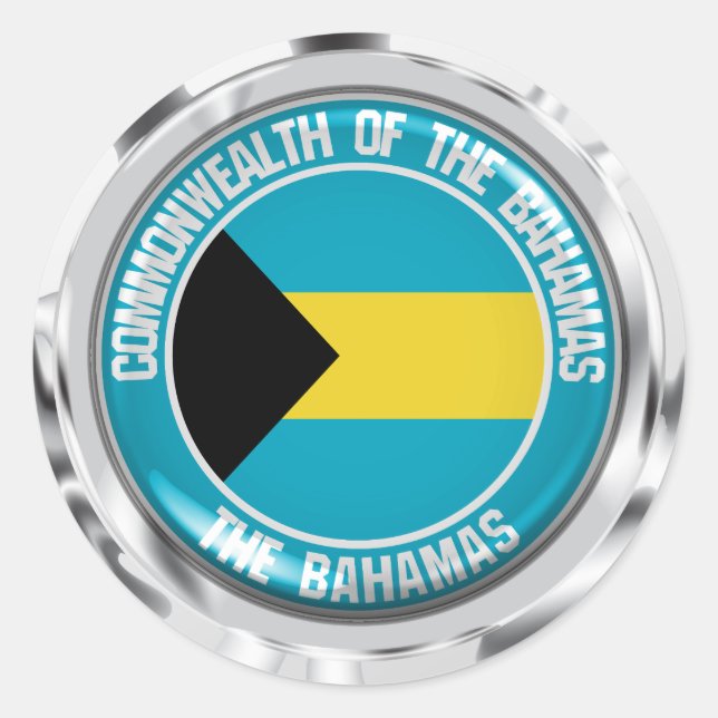 Adesivo Redondo Bahamas — Round Emblem (Frente)