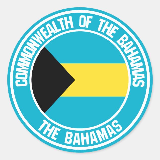 Adesivo Redondo Bahamas — Round Emblem (Frente)