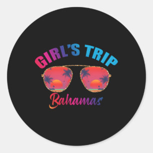 Adesivo Redondo Bahamas Trip 2023 Beach Besties Trip 2023