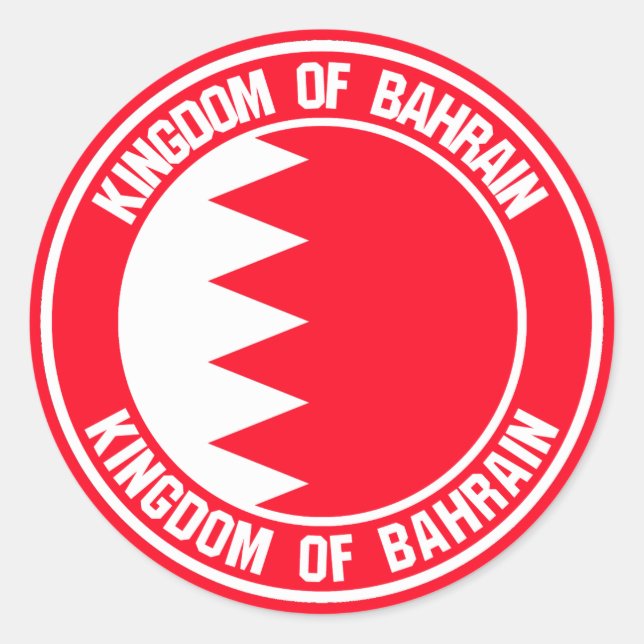 Adesivo Redondo Bahrain Round Emblem (Frente)