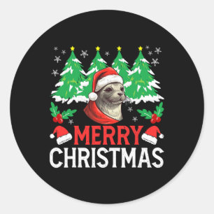 Adesivo Redondo Baikal Seal Natal Pajama Costume Para Xmas Holi