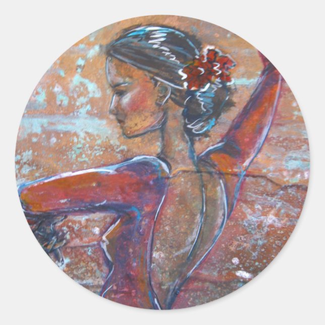 Adesivo Redondo Bailaora (Frente)