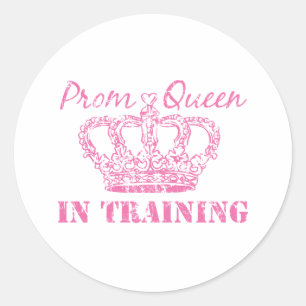 Adesivo Redondo Baile de formatura Queen In Training Sticker