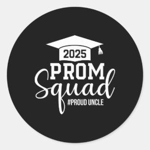 Adesivo Redondo Baile de formatura Squad 2025 Orgulhoso Tio Baile