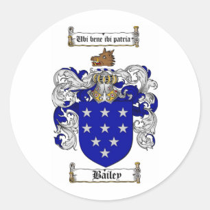 ADESIVO REDONDO BAILEY FAMILY CREST - BAILEY CASACO DE ARMAS
