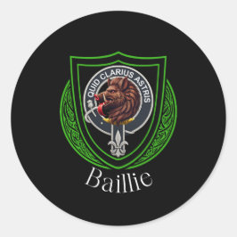 Adesivo Redondo Baillie Scottish Clan Crest