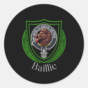 Adesivo Redondo Baillie Scottish Clan Crest