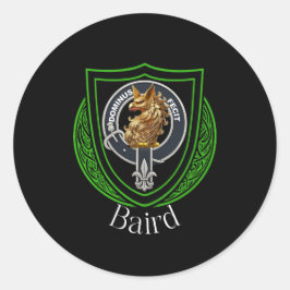 Adesivo Redondo Baird Scottish Clan Crest