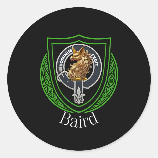 Adesivo Redondo Baird Scottish Clan Crest (Frente)