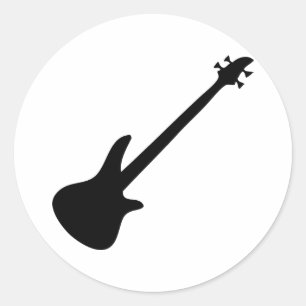 Adesivo Redondo baixista da guitarra baixa