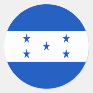 Adesivo Redondo Baixo custo! Bandeira de Honduras