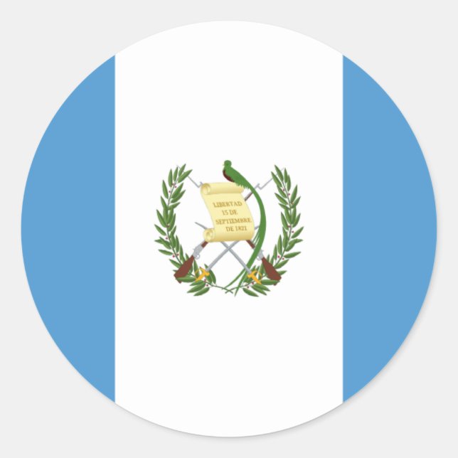 Adesivo Redondo Baixo custo! Sinalizador Guatemala (Frente)