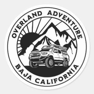 Adesivo Redondo Baja California Overland Truck
