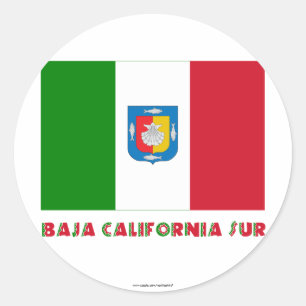 Adesivo Redondo Baja California Sur Unofficial Flag