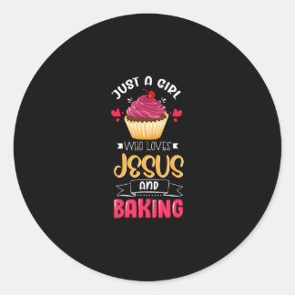 Adesivo Redondo Baker Apenas Uma Menina Que Ama Jesus E Fazendo Lo