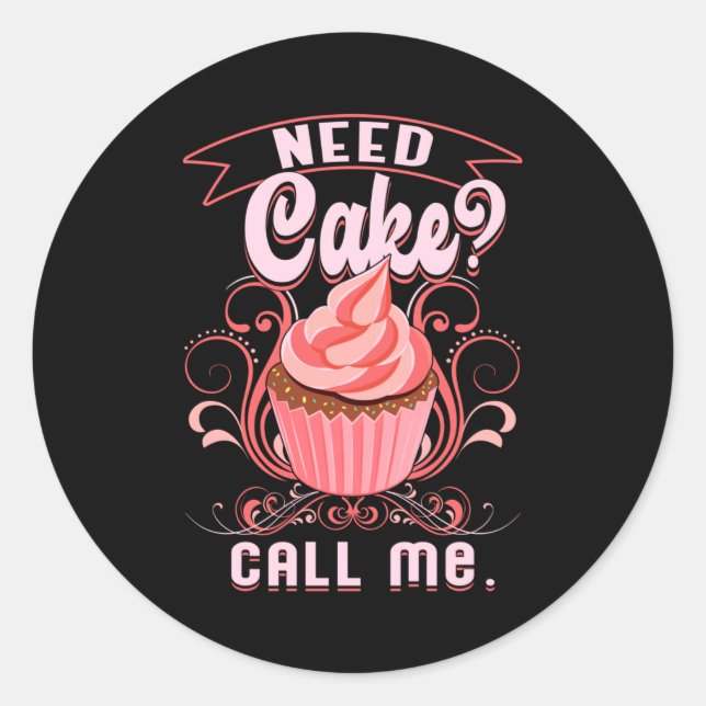 Adesivo Redondo Baker Bakery Baking Assar Bake Bread Ideia (Frente)