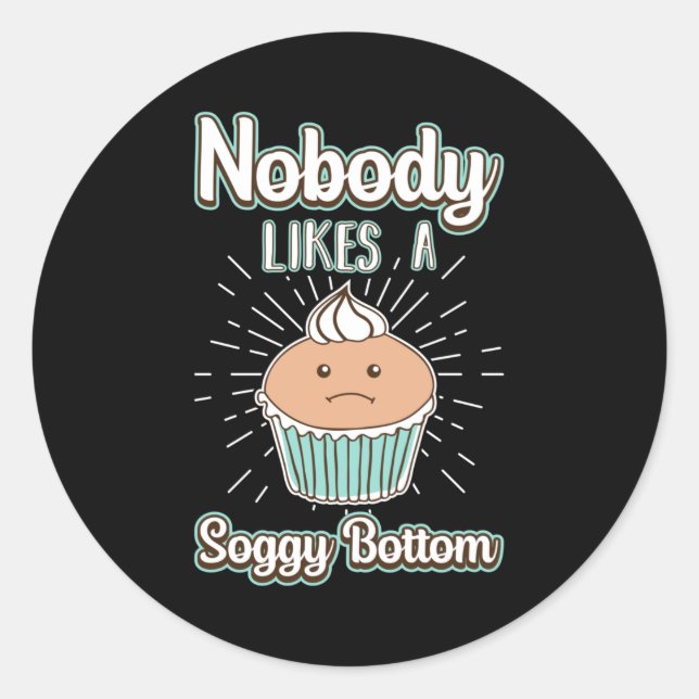 Adesivo Redondo Baker Bakery Baking Cake Bread Ideia de Assar (Frente)