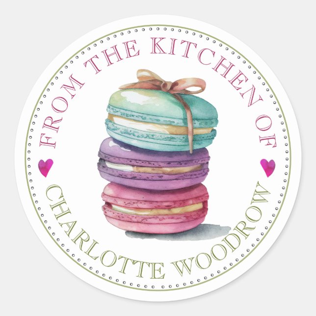 Adesivo Redondo Baker Pastry Chef Cookies Food Label Sticker (Frente)