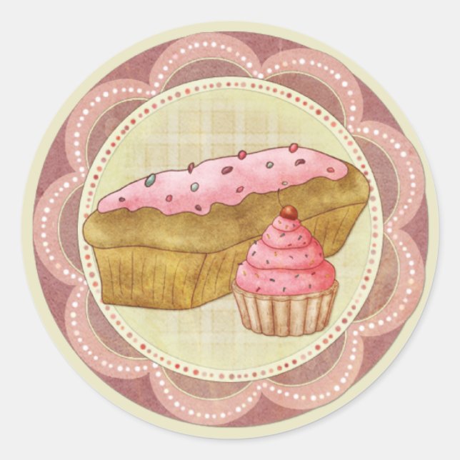 Adesivo Redondo Bakery Boutique - Sticker 3 (Frente)