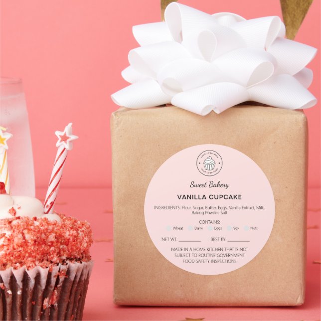 Adesivo Redondo Bakery Cottage Food Law Business Sticker (Festa)