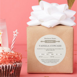 Adesivo Redondo Bakery Home Allergy Licença legal Rolling Pin