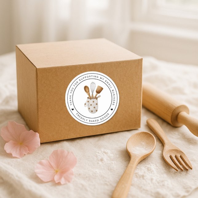 Adesivo Redondo Baking Business Sticker (Criador carregado)