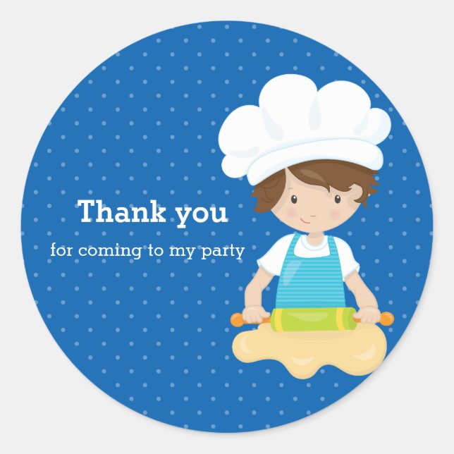 Adesivo Redondo Baking * escolha sua cor de fundo (Frente)