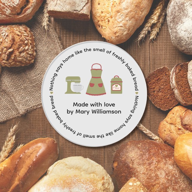 Adesivo Redondo Baking From The Heart  (Criador carregado)