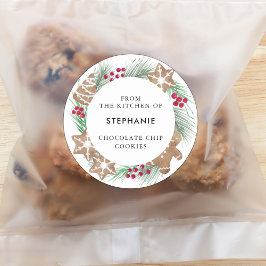 Adesivo Redondo Baking personalizado de cozinheiros com aquarela