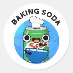 Adesivo Redondo Baking Soda Cute Soda Pop Pun